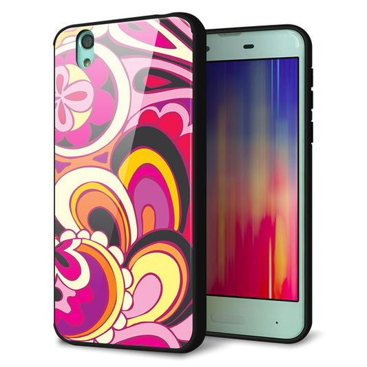 docomo アクオス センス SH-01K 強化ガラス&TPUスマホケース ガラプリ【586 ブローアップカラー】