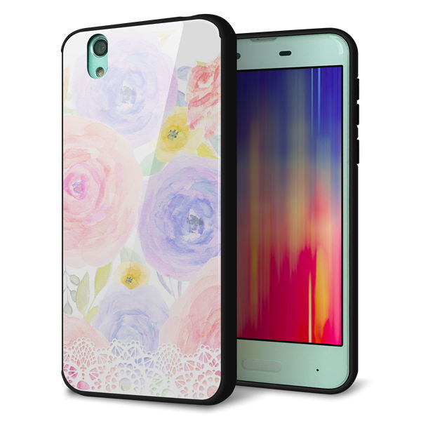 docomo アクオス センス SH-01K 強化ガラス&TPUスマホケース ガラプリ【SC947 ドゥ・パフューム5】