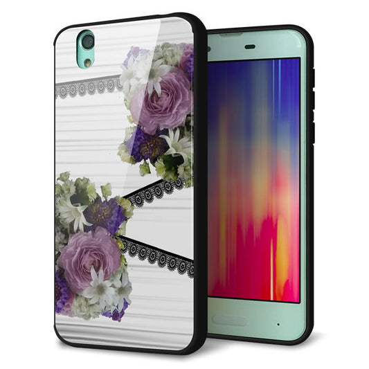 docomo アクオス センス SH-01K 強化ガラス&TPUスマホケース ガラプリ【YI888 フラワー9】