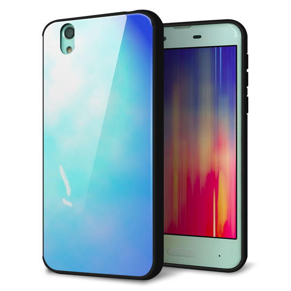 docomo アクオス センス SH-01K 強化ガラス&TPUスマホケース ガラプリ【YJ291 デザイン 光】