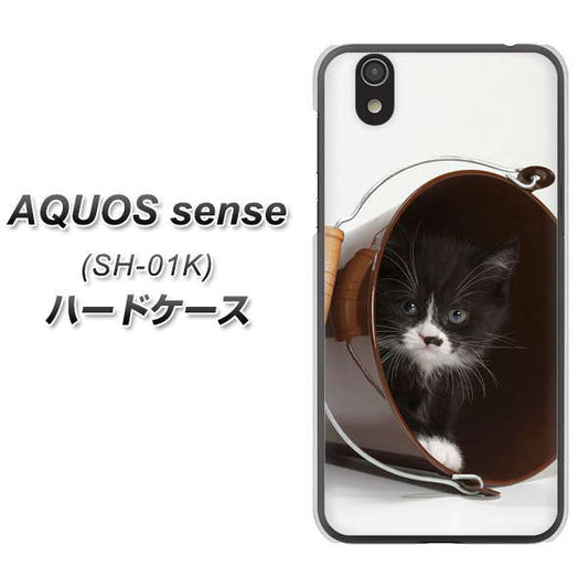 docomo アクオス センス SH-01K 高画質仕上げ 背面印刷 ハードケース【VA800 ネコとバケツ】