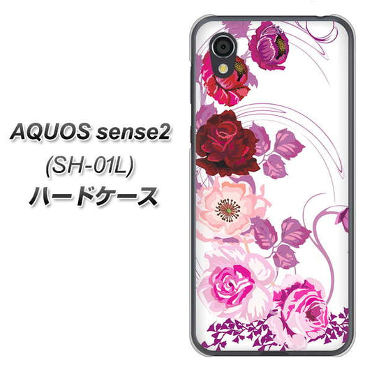 docomo アクオスセンス2 SH-01L 高画質仕上げ 背面印刷 ハードケース【116 6月のバラ】