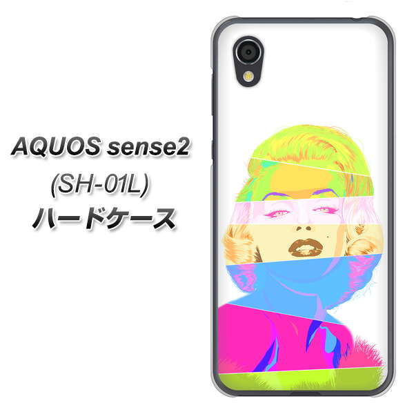 docomo アクオスセンス2 SH-01L 高画質仕上げ 背面印刷 ハードケース【YJ208 マリリンモンローデザイン(A)】