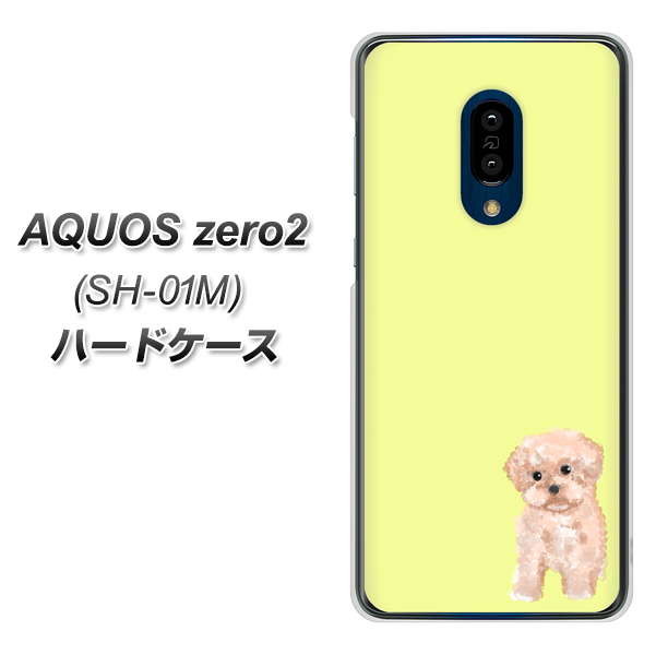 docomo アクオスゼロ2 SH-01M 高画質仕上げ 背面印刷 ハードケース【YJ064 トイプードルアプリコット(イエロー)】