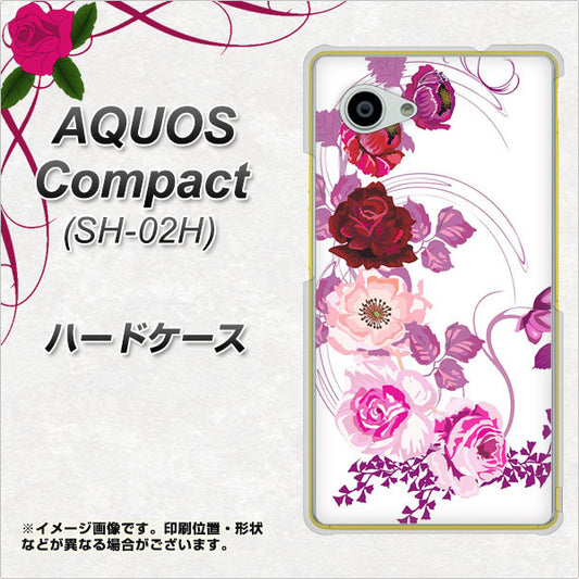 AQUOS Compact SH-02H docomo 116 6月のバラ ハードケース 背面印刷