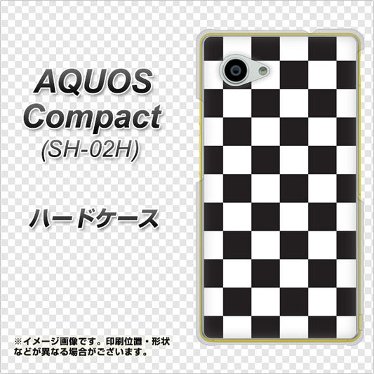 AQUOS Compact SH-02H docomo 151 フラッグチェック ハードケース 背面印刷