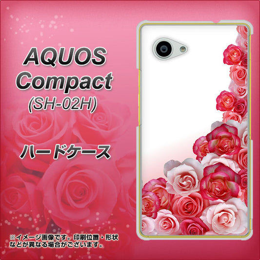 AQUOS Compact SH-02H docomo 299 薔薇の壁 ハードケース 背面印刷
