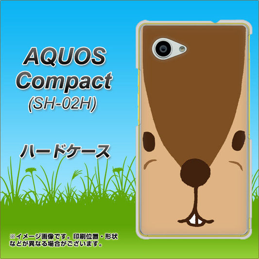 AQUOS Compact SH-02H docomo 349 りす ハードケース 背面印刷