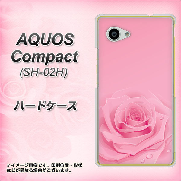 docomo アクオスコンパクト SH-02H 高画質仕上げ 背面印刷 ハードケース【401 ピンクのバラ】