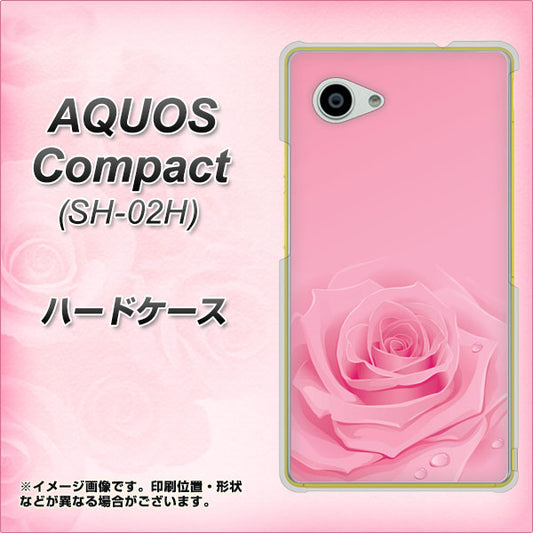 AQUOS Compact SH-02H docomo 401 ピンクのバラ ハードケース 背面印刷