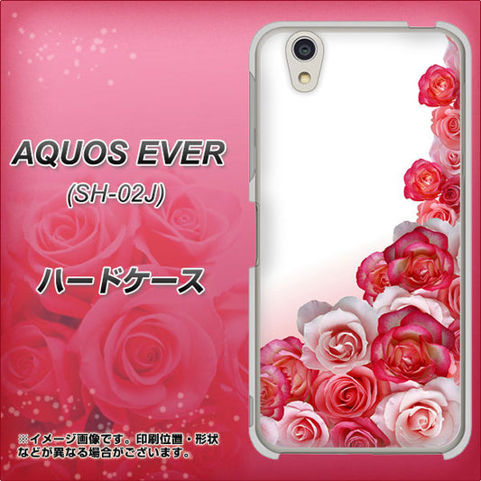 docomo アクオスエバー SH-02J 高画質仕上げ 背面印刷 ハードケース【299 薔薇の壁】