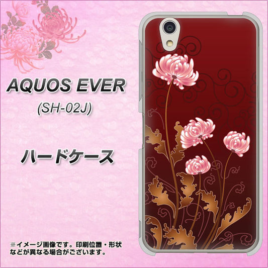 docomo アクオスエバー SH-02J 高画質仕上げ 背面印刷 ハードケース【375 優美な菊】