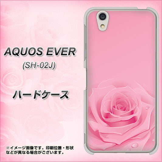 docomo アクオスエバー SH-02J 高画質仕上げ 背面印刷 ハードケース【401 ピンクのバラ】