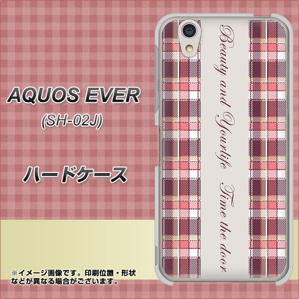 docomo アクオスエバー SH-02J 高画質仕上げ 背面印刷 ハードケース【518 チェック柄besuty】