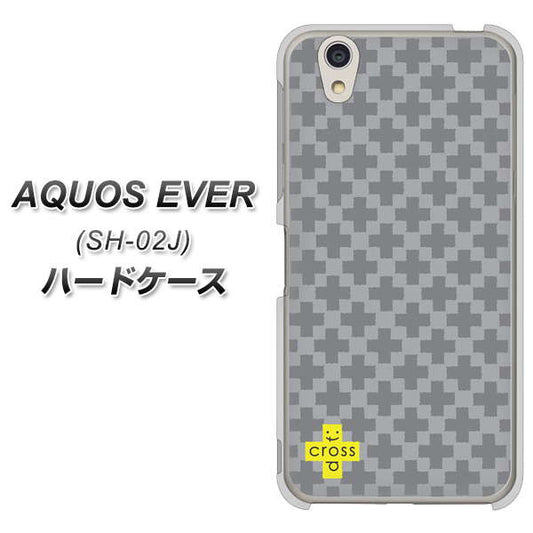 docomo アクオスエバー SH-02J 高画質仕上げ 背面印刷 ハードケース【IB900 クロスドット_グレー】