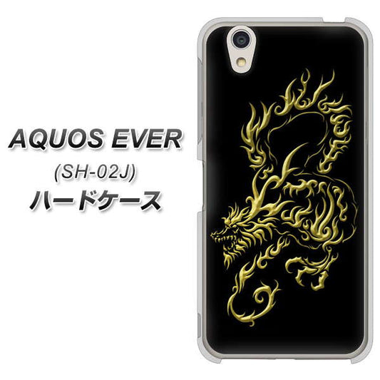 docomo アクオスエバー SH-02J 高画質仕上げ 背面印刷 ハードケース【VA831 闇と龍】