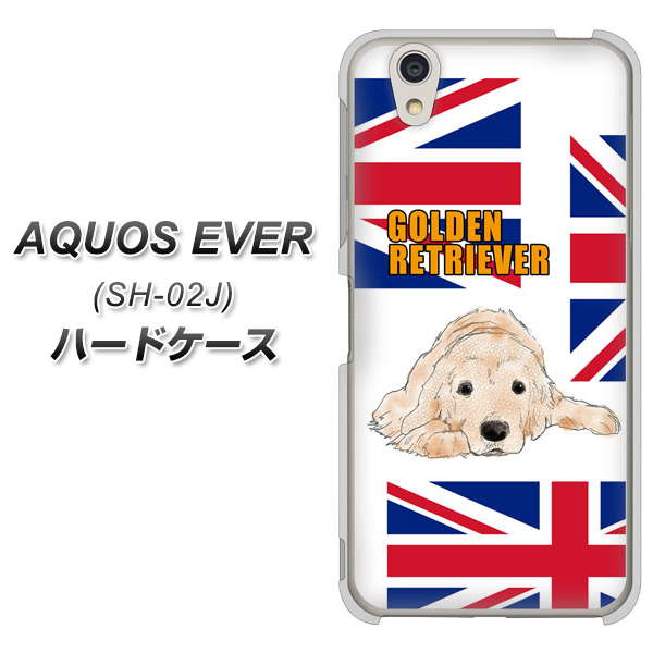 docomo アクオスエバー SH-02J 高画質仕上げ 背面印刷 ハードケース【YD825 ゴールデンレトリバー01】