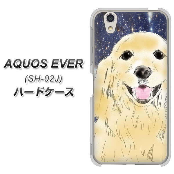 docomo アクオスエバー SH-02J 高画質仕上げ 背面印刷 ハードケース【YD828 ゴールデンレトリバー04】