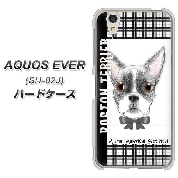 docomo アクオスエバー SH-02J 高画質仕上げ 背面印刷 ハードケース【YD851 ボストンテリア02】