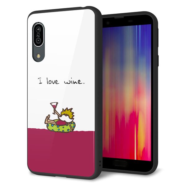 docomo アクオス センス3 SH-02M 強化ガラス&TPUスマホケース ガラプリ【IA811 ワインの神様】