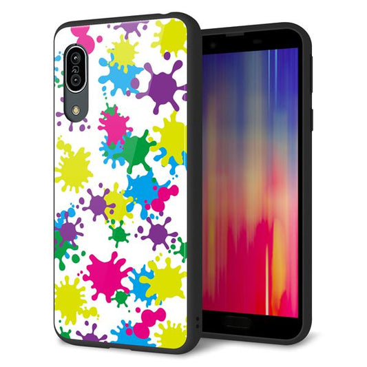 docomo アクオス センス3 SH-02M 強化ガラス&TPUスマホケース ガラプリ【MA878 ペイントホワイト】