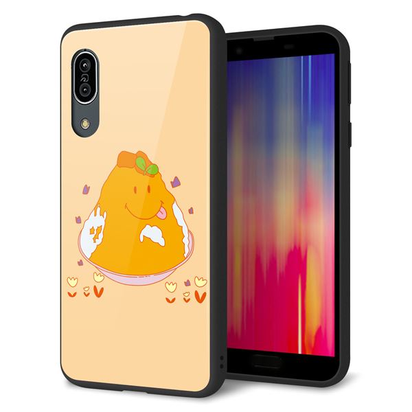 docomo アクオス センス3 SH-02M 強化ガラス&TPUスマホケース ガラプリ【MA904 台湾風かき氷】