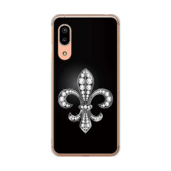 AQUOS sense3 SH-02M docomo 高画質仕上げ 背面印刷 ハードケース 【042 ラインストーン風の印刷ゴージャスユリ】