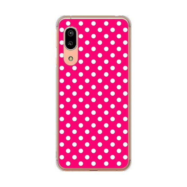 AQUOS sense3 SH-02M docomo 高画質仕上げ 背面印刷 ハードケース シンプル柄(水玉)