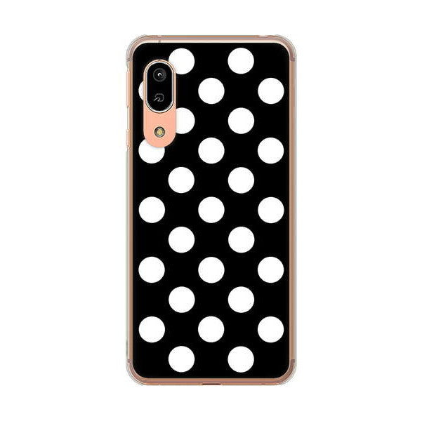 AQUOS sense3 SH-02M docomo 高画質仕上げ 背面印刷 ハードケース シンプル柄(水玉)