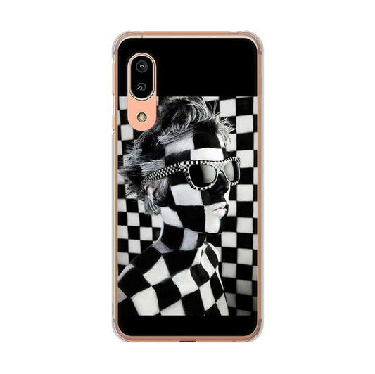 AQUOS sense3 SH-02M docomo 高画質仕上げ 背面印刷 ハードケース 【357 bk&wh】