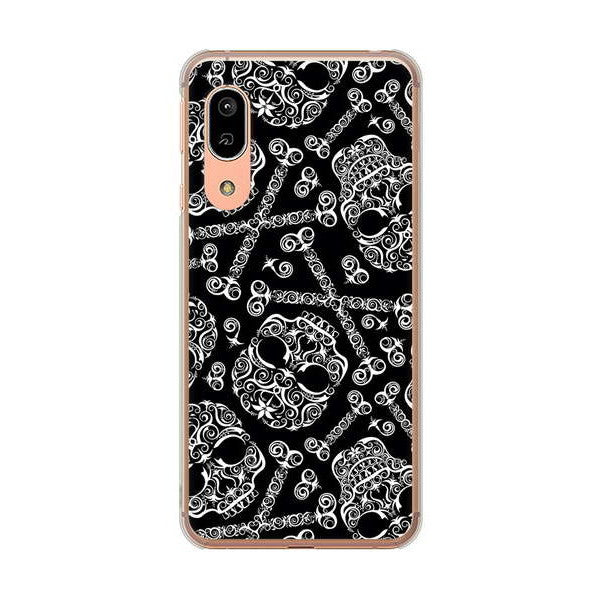 AQUOS sense3 SH-02M docomo 高画質仕上げ 背面印刷 ハードケース 【363 ドクロの刺青】