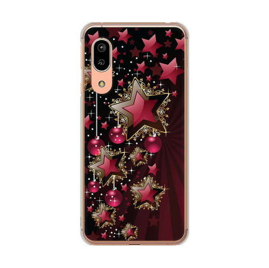 AQUOS sense3 SH-02M docomo 高画質仕上げ 背面印刷 ハードケース 【434 星の壁】