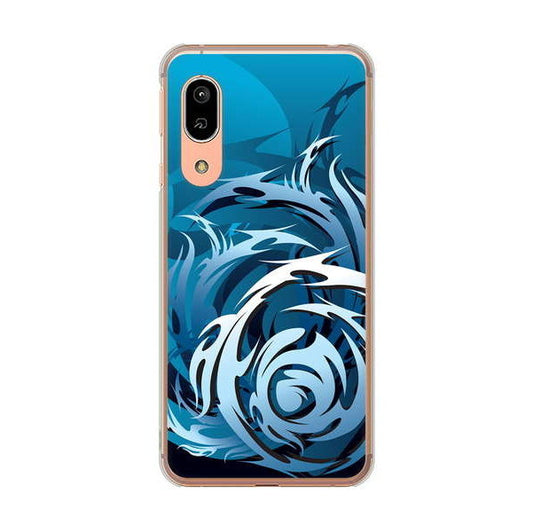 AQUOS sense3 SH-02M docomo 高画質仕上げ 背面印刷 ハードケース 【731 ドラゴンサークル】