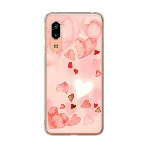 AQUOS sense3 SH-02M docomo 高画質仕上げ 背面印刷 ハードケース 【1125 ハートの和紙】