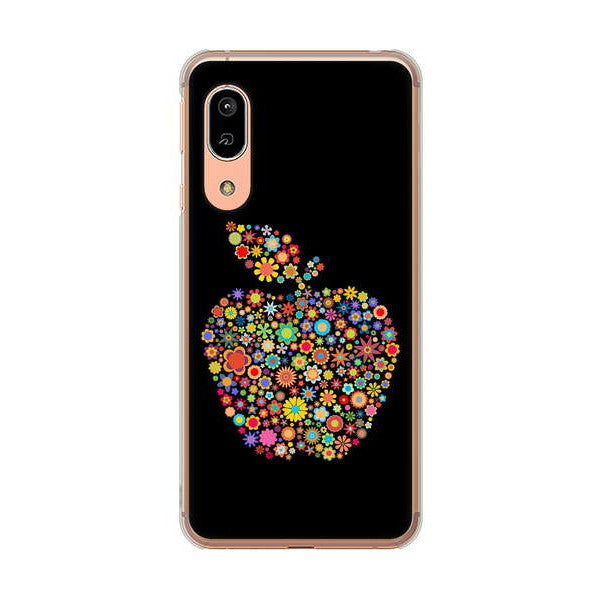 AQUOS sense3 SH-02M docomo 高画質仕上げ 背面印刷 ハードケース 【1195 カラフルアップル】