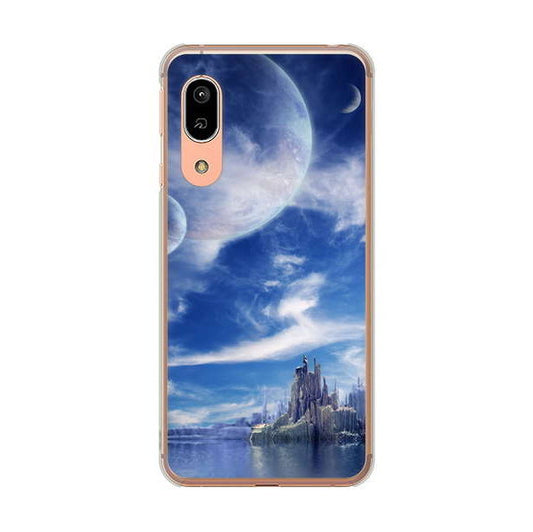 AQUOS sense3 SH-02M docomo 高画質仕上げ 背面印刷 ハードケース 【1270 広がる宇宙】