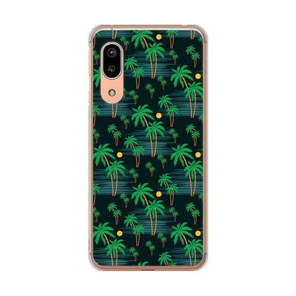 AQUOS sense3 SH-02M docomo 高画質仕上げ 背面印刷 ハードケース 【1315 月夜とヤシ】