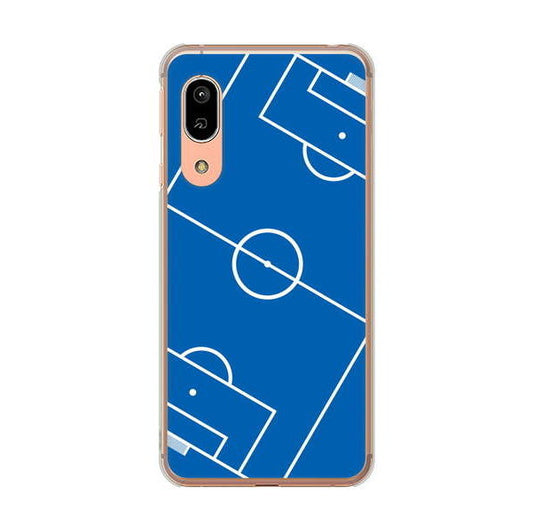 AQUOS sense3 SH-02M docomo 高画質仕上げ 背面印刷 ハードケース 【IB922 SOCCER_ピッチ】