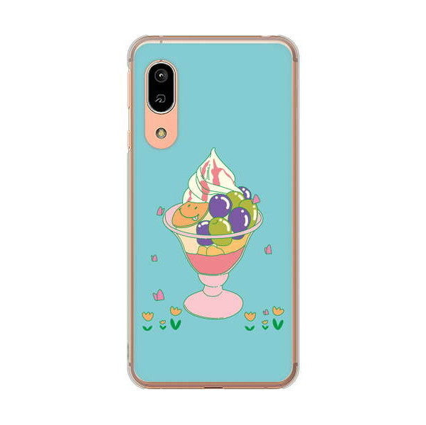 AQUOS sense3 SH-02M docomo 高画質仕上げ 背面印刷 ハードケース スイーツイラスト
