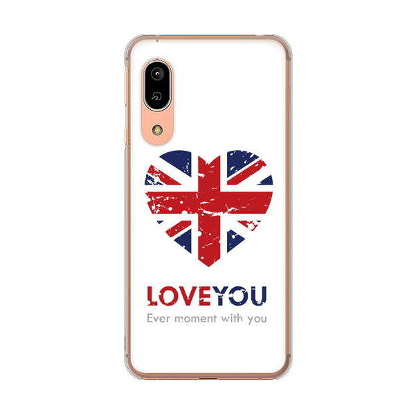 AQUOS sense3 SH-02M docomo 高画質仕上げ 背面印刷 ハードケース ユニオンジャックハート