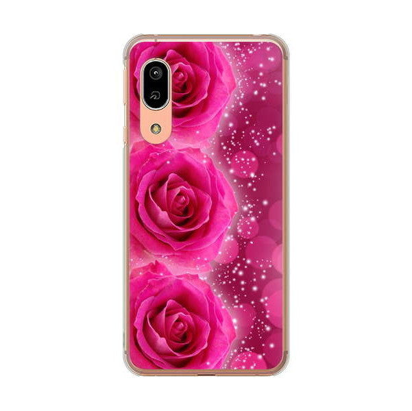 AQUOS sense3 SH-02M docomo 高画質仕上げ 背面印刷 ハードケース 【VA815 3連のバラ】