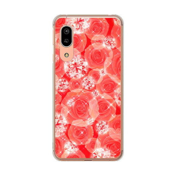 AQUOS sense3 SH-02M docomo 高画質仕上げ 背面印刷 ハードケース 【VA816 ダイヤモンドとバラ】