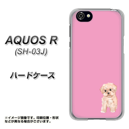 docomo アクオスR SH-03J 高画質仕上げ 背面印刷 ハードケース【YJ061 トイプードルアプリコット(ピンク)】