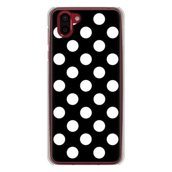 AQUOS R2 SH-03K docomo 高画質仕上げ 背面印刷 ハードケース シンプル柄(水玉)