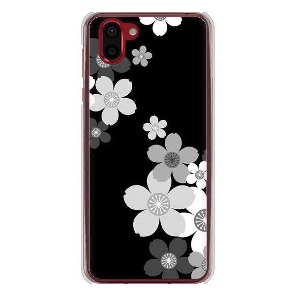 AQUOS R2 SH-03K docomo 高画質仕上げ 背面印刷 ハードケース 【1334 桜のフレーム】