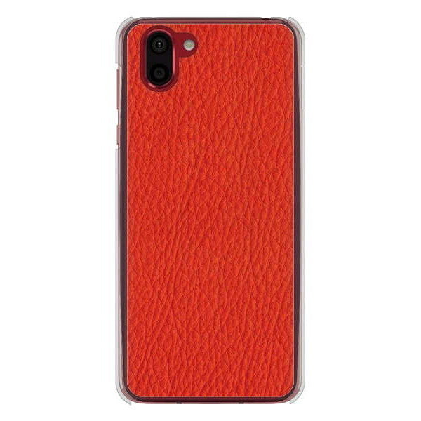 AQUOS R2 SH-03K docomo 高画質仕上げ 背面印刷 ハードケース 【EK852 レザー風レッド】