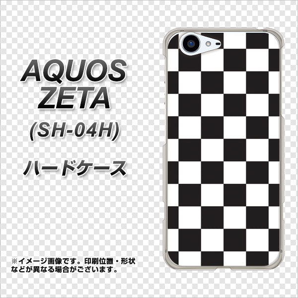 docomo アクオスゼータ SH-04H 高画質仕上げ 背面印刷 ハードケース【151 フラッグチェック】