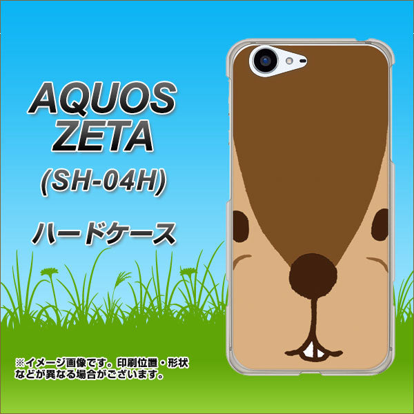 docomo アクオスゼータ SH-04H 高画質仕上げ 背面印刷 ハードケース【349 りす】