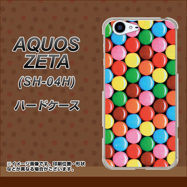 docomo アクオスゼータ SH-04H 高画質仕上げ 背面印刷 ハードケース【448 マーブルチョコ】