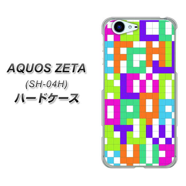 docomo アクオスゼータ SH-04H 高画質仕上げ 背面印刷 ハードケース【IB916 ブロックアルファベット】